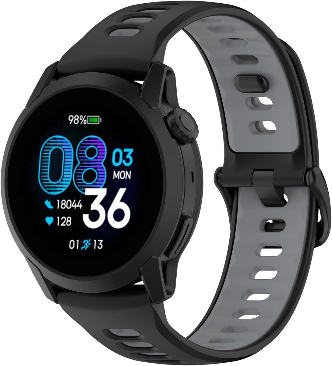 22mm Two Tone Silicone Strap Compatible with COROS Pace 4/Apex 4 42mm/Pace3/Pace-Pro/Apex Pro/2 Pro Replacement Strap - ShopVlot
