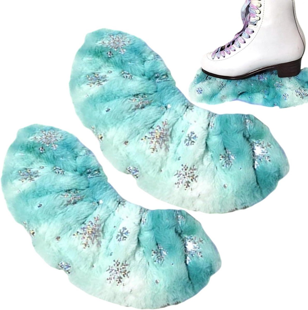 Schaatsbeschermers - Skate Soakers - Schaatsen Beschermen - Vochtabsorberend Flanel - 25-30 cm - Groen