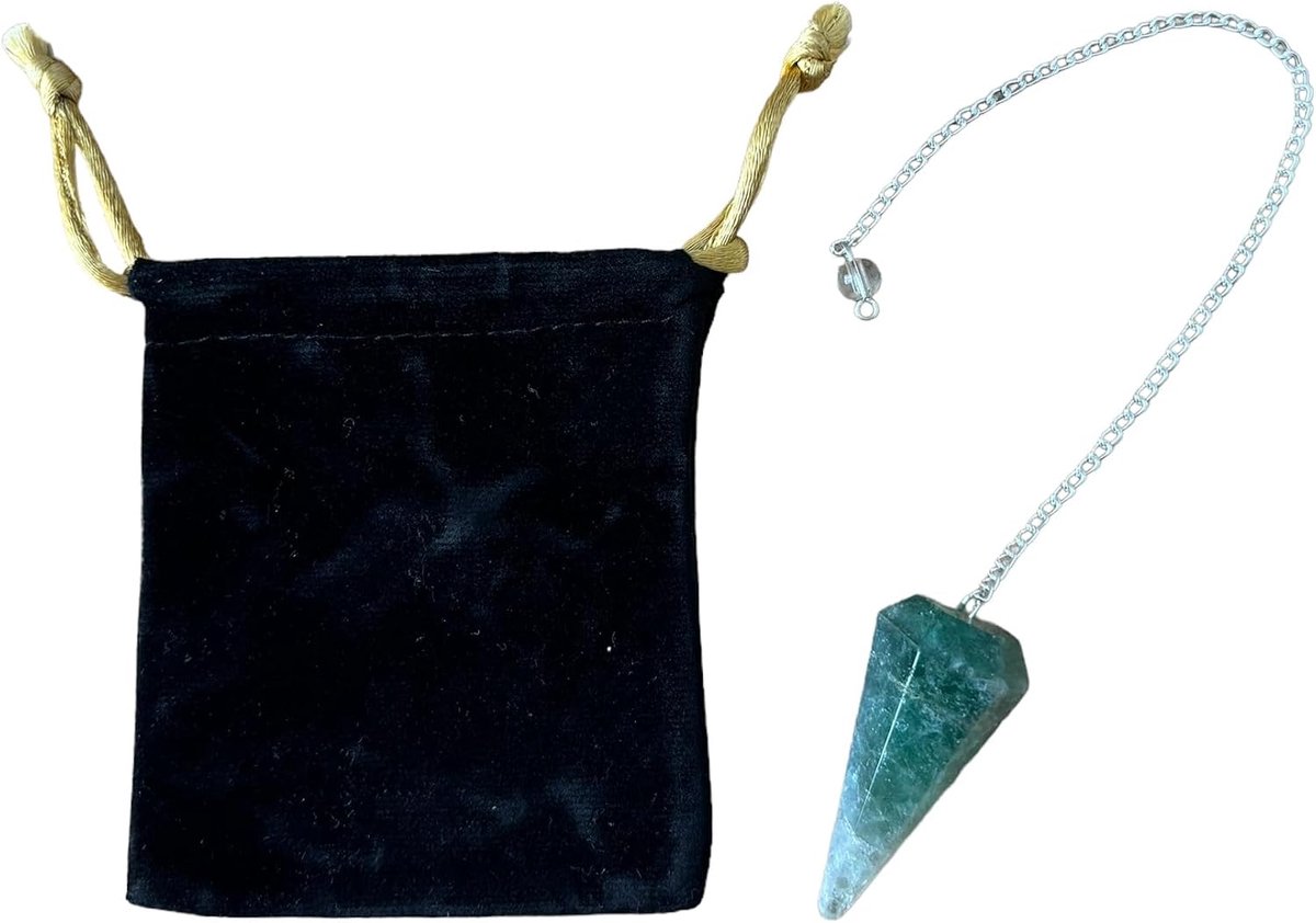 Kristallen slinger hexagonaal - natuurlijke steen - vintage design - voor meditatie en chakra-energie - ShopVlot