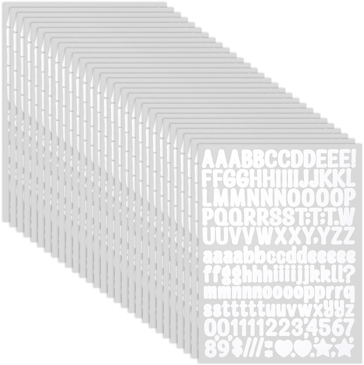 Solidchoice - Set van 30 Zelfklevende Letterstickers