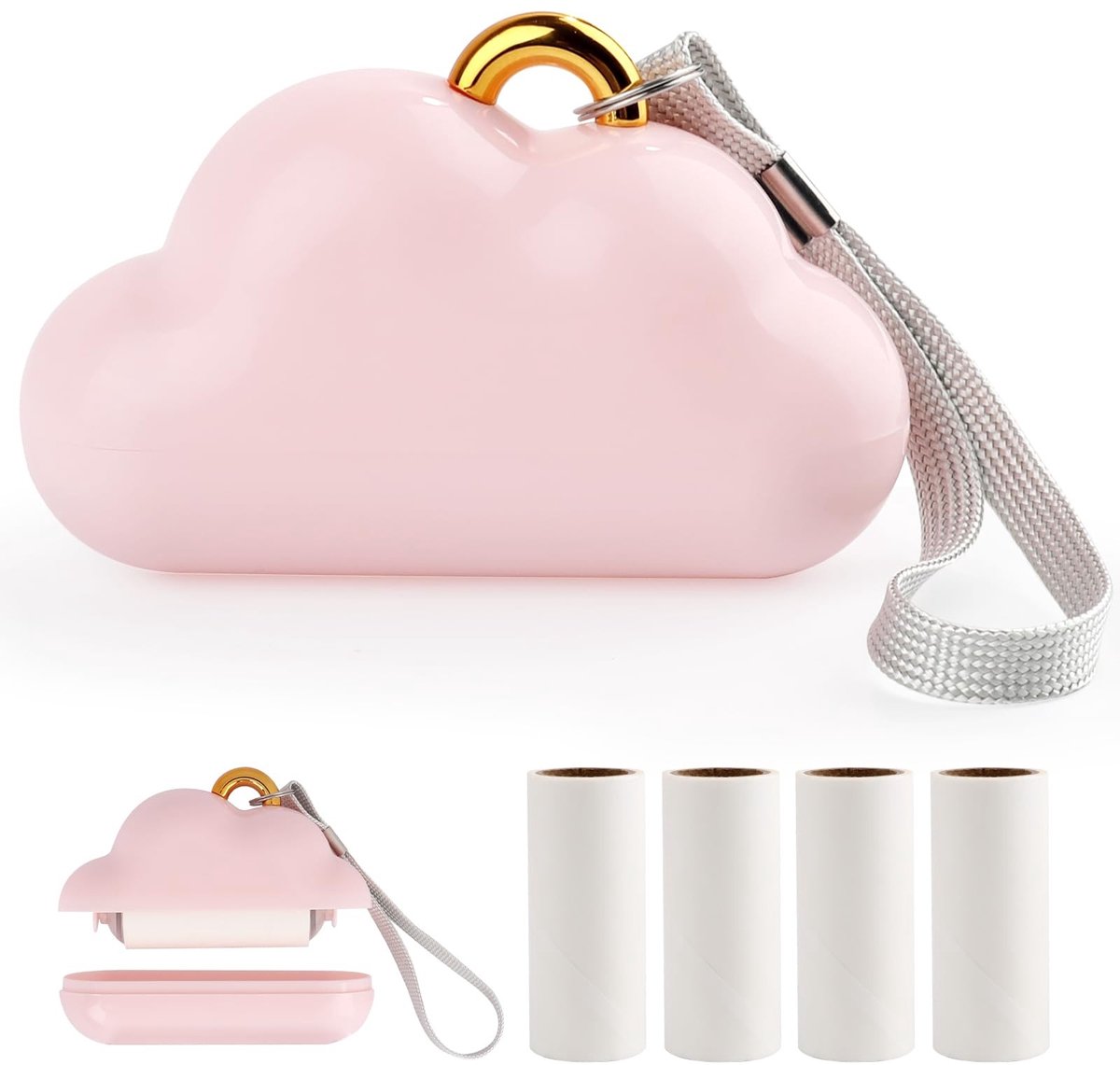 Solidchoice - Mini Lint Roller Cloudvorm Reusable voor Kleding en Huisdierhaar