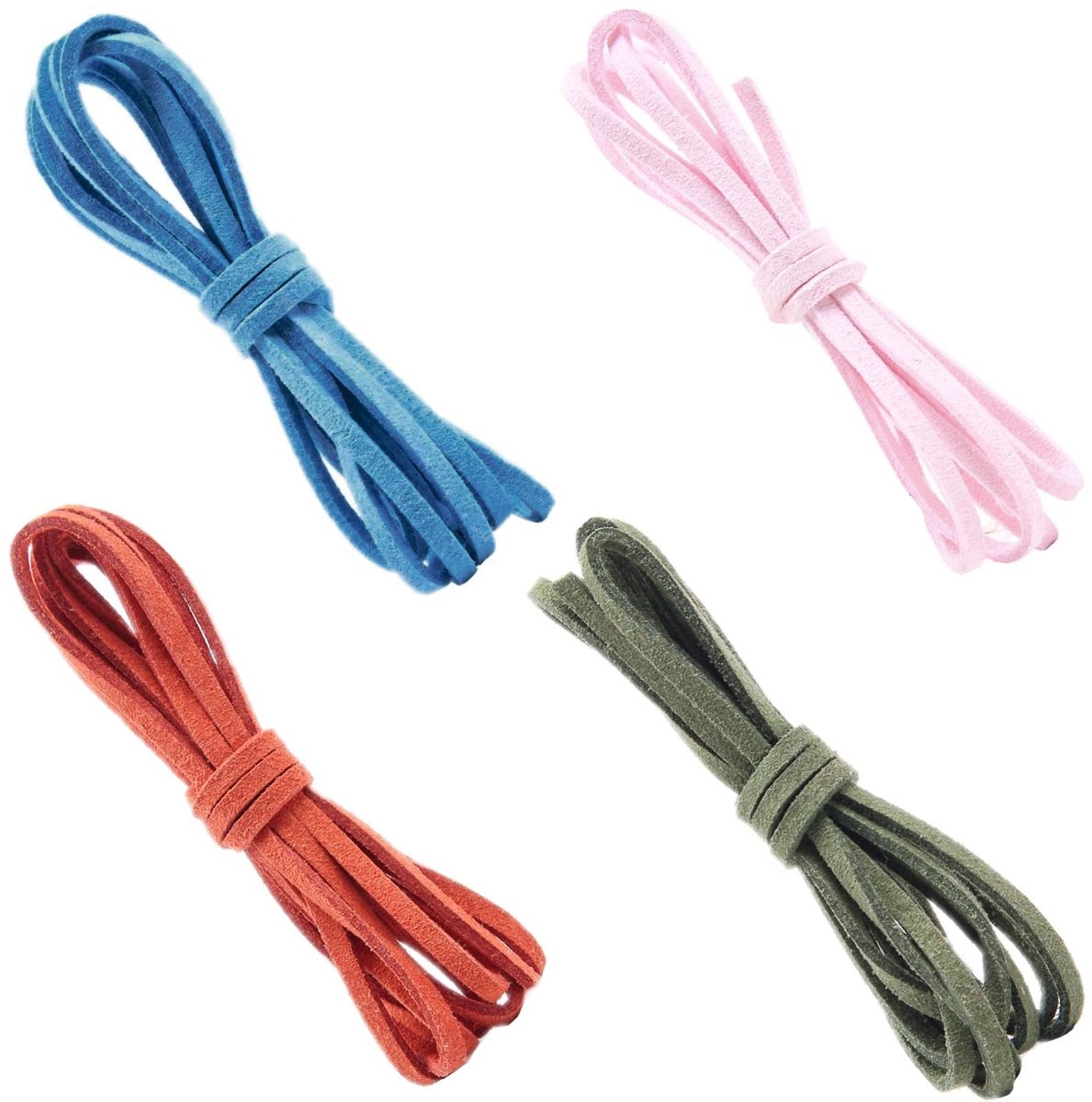 Solidchoice - Set van 20 Leren Koorden voor Sieraden en Ambachten