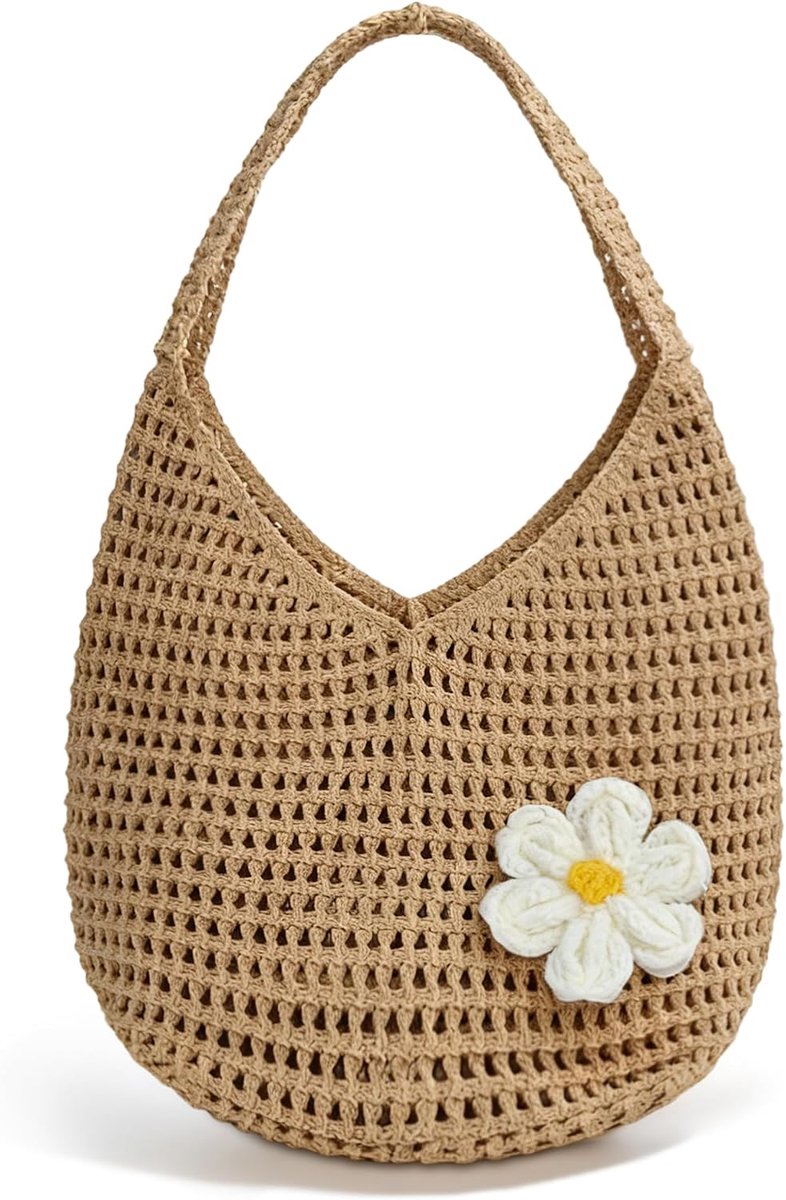 Schoudertas voor Dames - Gebreid - Boho Stijl - Ideaal voor Strand - ShopVlot