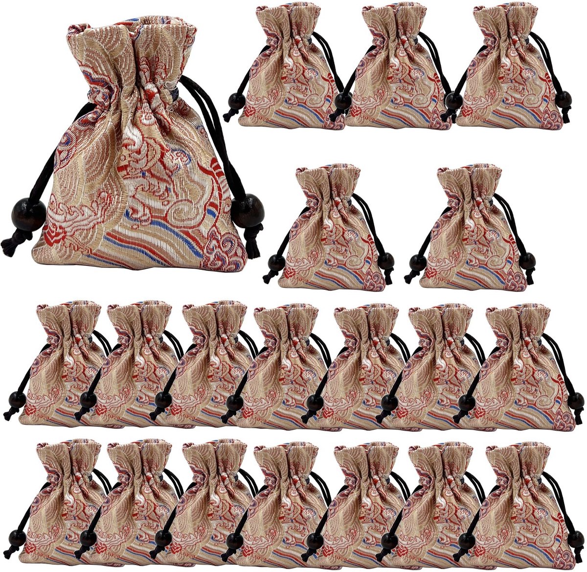 Solidchoice - 20 Stuks Sieradenzakjes met Trekkoord in Roségoud