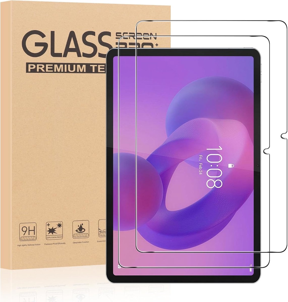 Displaybeschermfolie 12,1 inch - gehard glas - krasbestendig - zonder luchtbellen - ShopVlot