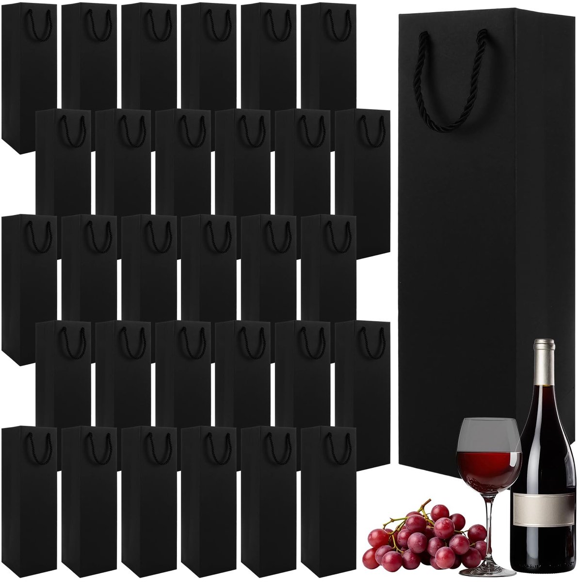 Solidchoice - Set van 30 Cadeauzakjes voor Wijnflessen