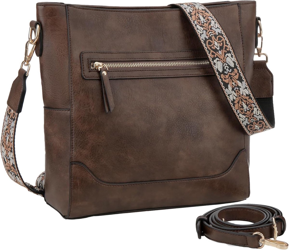 Crossbody bag voor vrouwen - stijlvolle vegan leren schoudertas - tote bucket bag - ideaal voor dagelijks gebruik - ShopVlot