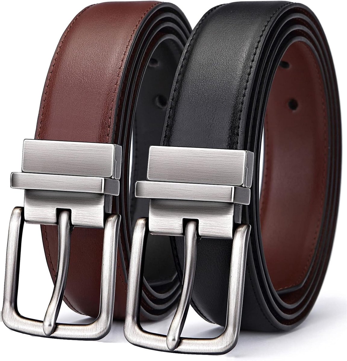 Riem voor mannen - Leren ratelriem 1 3/8 - Aangepast snijden - Perfect voor formele gelegenheden - ShopVlot