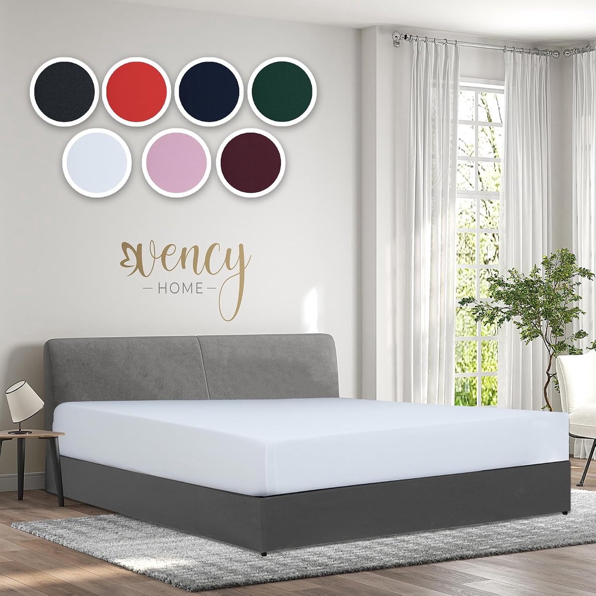 Jersey hoeslaken 180 x 200 cm - wit - 100% katoen - perfecte pasvorm voor matrassen tot 25 cm - ShopVlot