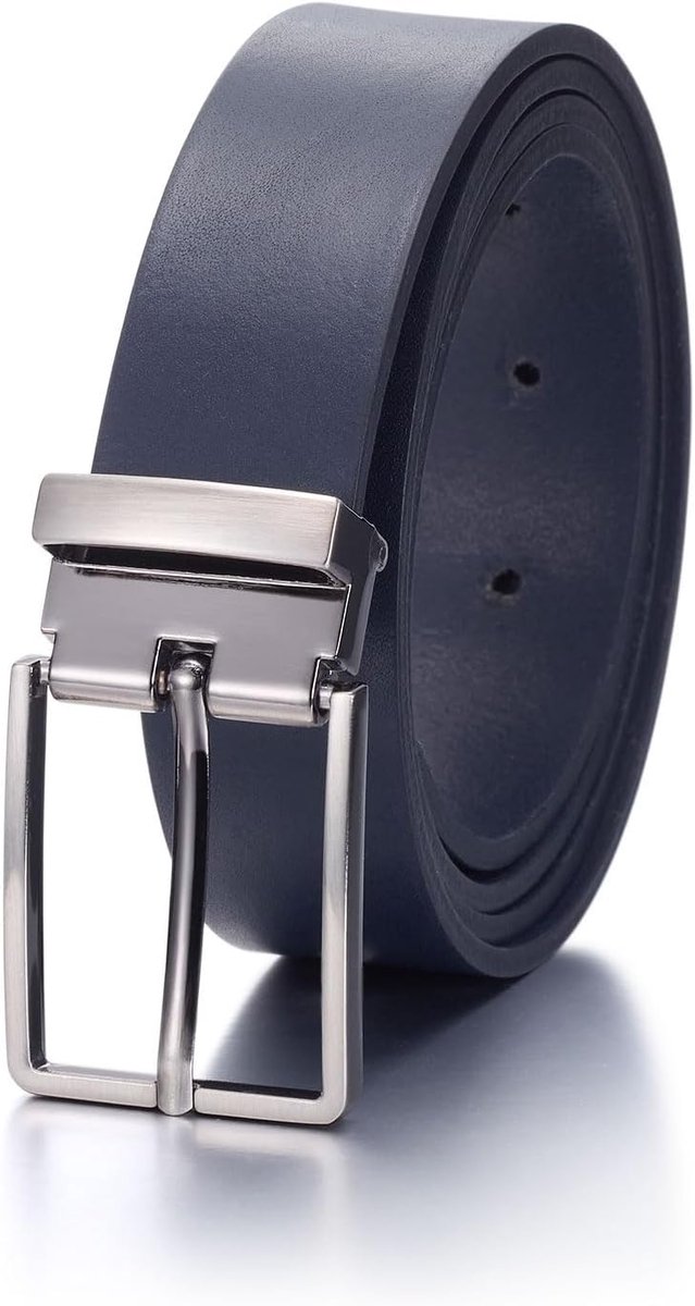 Leren riem 3 cm breed - navy blauw - verstelbaar - stijlvol accent voor elke outfit - ShopVlot