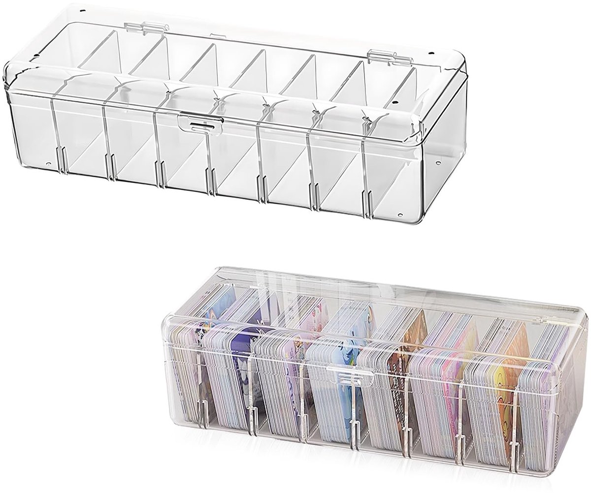 Solidchoice - 2 Stuks Indexkaartenbox met Scheidingsplanken