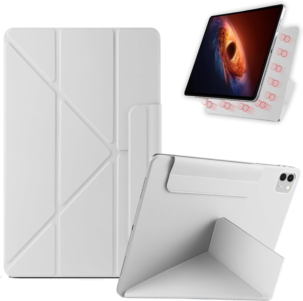 FDHYFGDY Beschermhoes voor Honor Magic Pad 4 12,3 inch magnetische beschermhoes, dun en licht, Smart Stand - ShopVlot