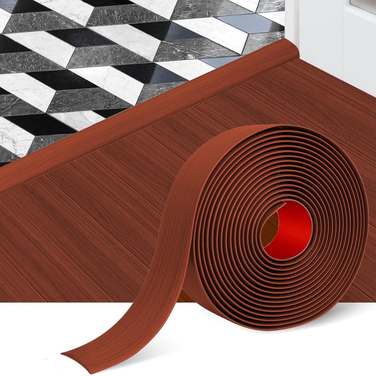 Dorpelstrip 5 cm - PVC - Zelfklevende drempelstrip - Voor het verbinden van vloergaten - ShopVlot