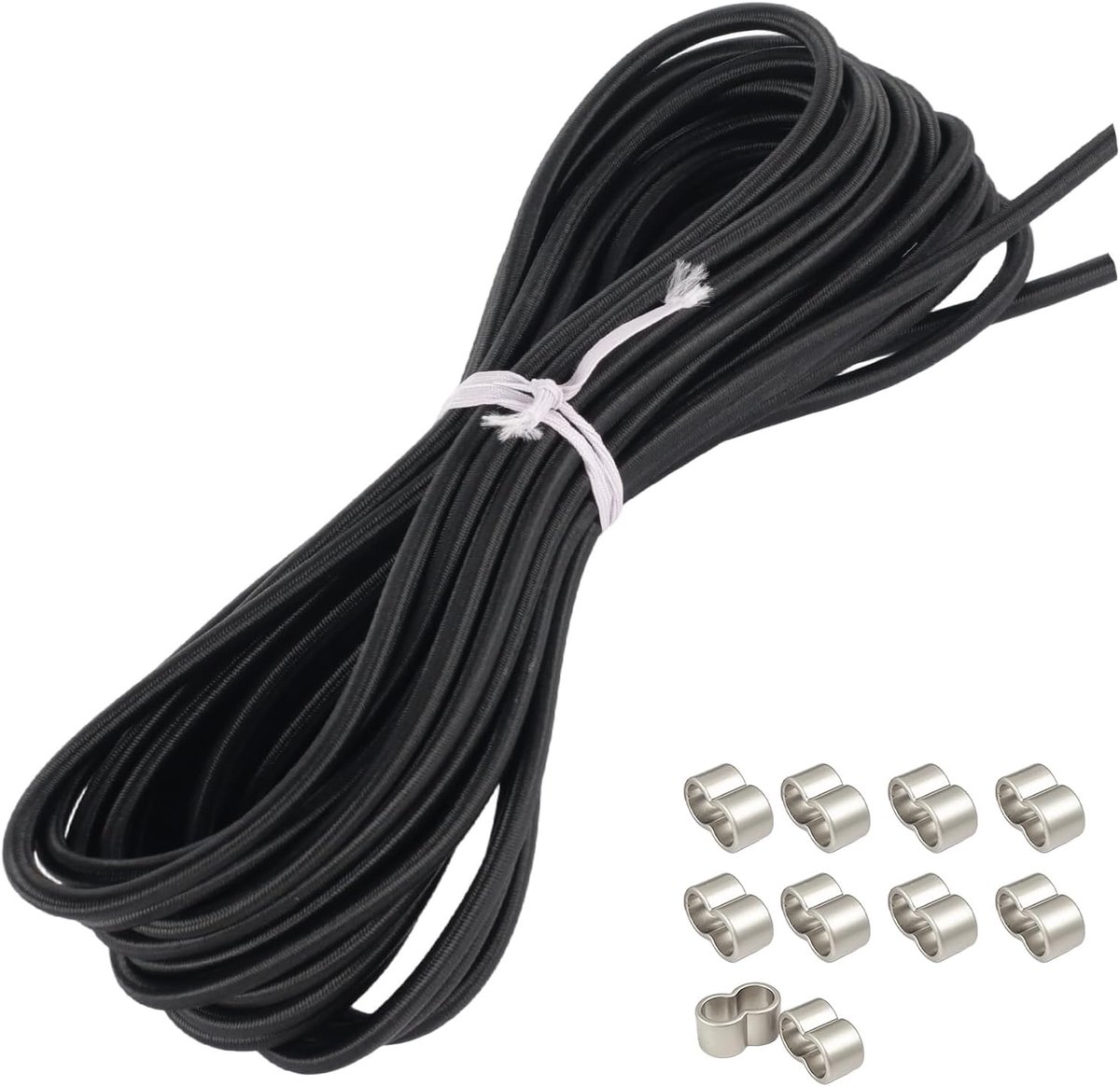 Gummiseil 6mm x 10m - weerbestendige rubberen strap - stevige grip - ideaal voor zeilen en camping - ShopVlot