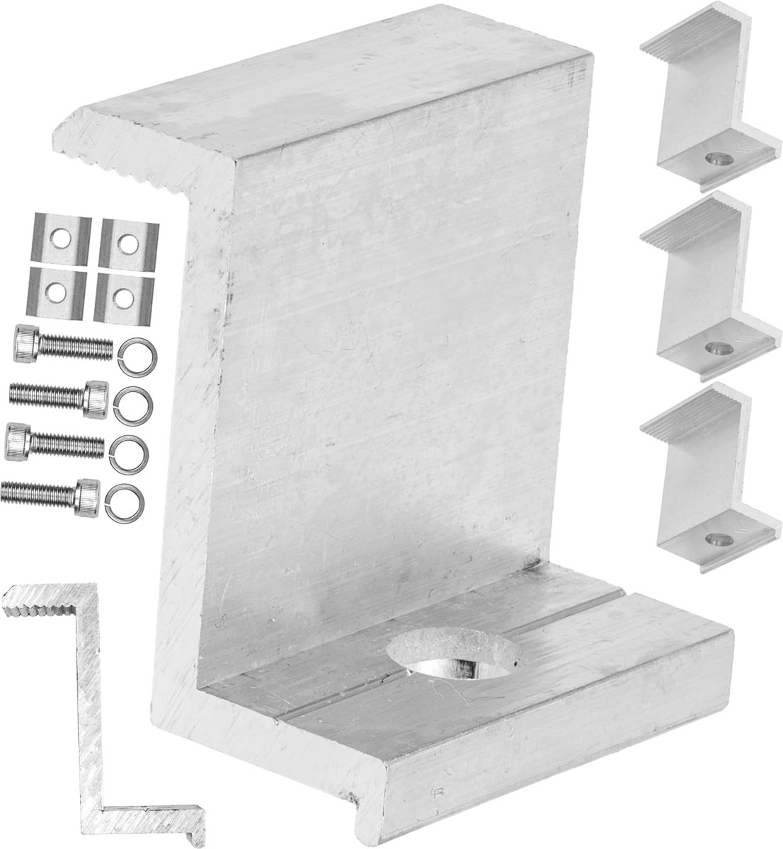 Solar panel eindklem 38 mm - Aluminium - Voor 35 mm module - Bevestigingsaccessoires - ShopVlot