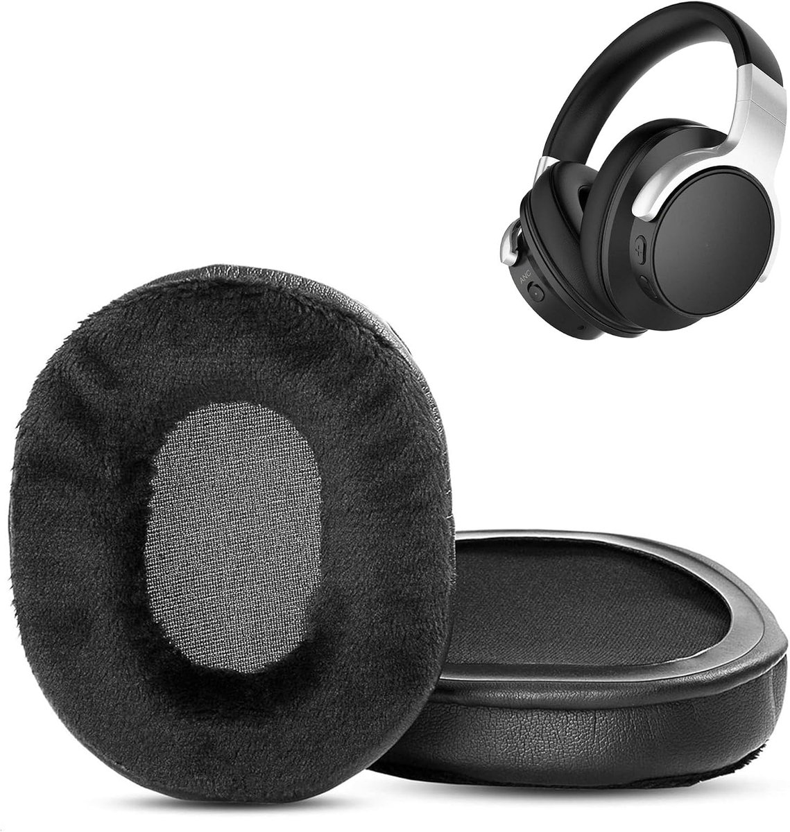 Ear Pads Compatible with Mixcder E7 Headphones Ear Pads Replacement Pad (Soft Fabric/High Quality Foam) - ShopVlot