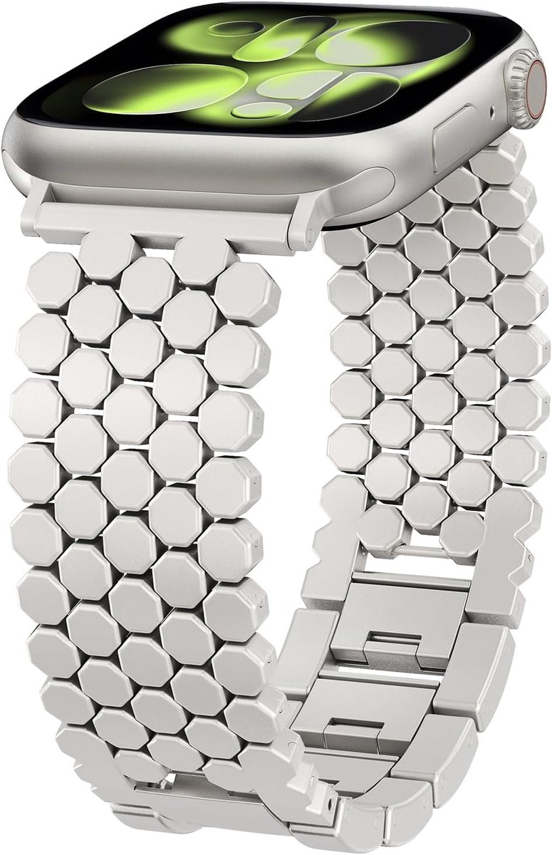 Metalen armband voor Apple Watch 41 mm / 40 mm / 38 mm / 42 mm (serie 11/10), reservearmband van roestvrij staal voor - ShopVlot