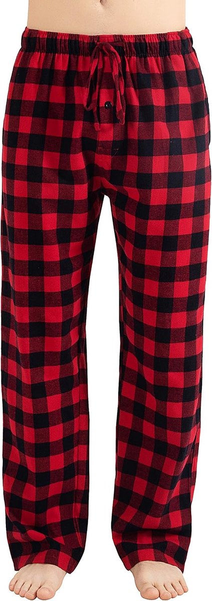 Men's 100% Cotton Flannel Comfortable Pajamas/Lounge Bottoms With Pockets - ShopVlot