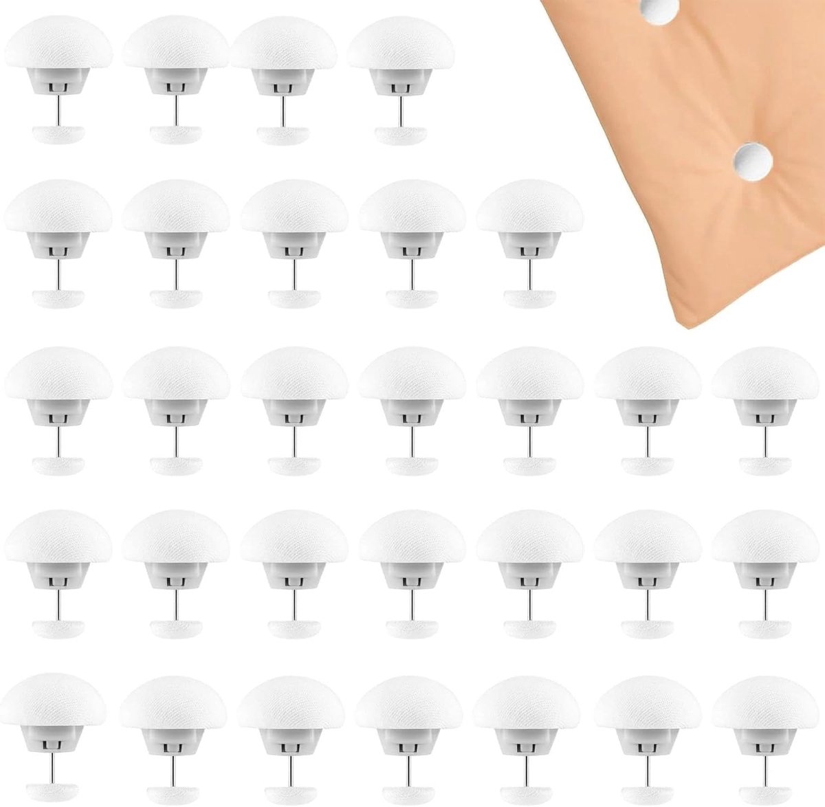 Dekbedclips, wit, 20 stuks, dekbedhouder en dekbedbevestiging (32 × 26 mm), voor lakens, dekens, gordijnen en - ShopVlot