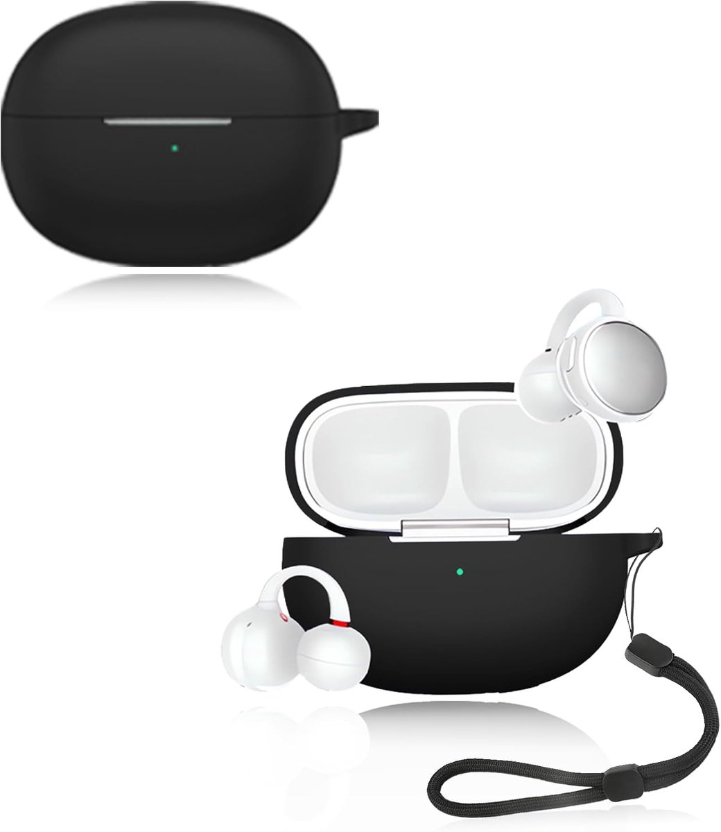 for EarFun FreeClip Earbuds, Soft Silicone Protective Case, Compatible with EarFun Free Clip, with Hanging Strap - ShopVlot