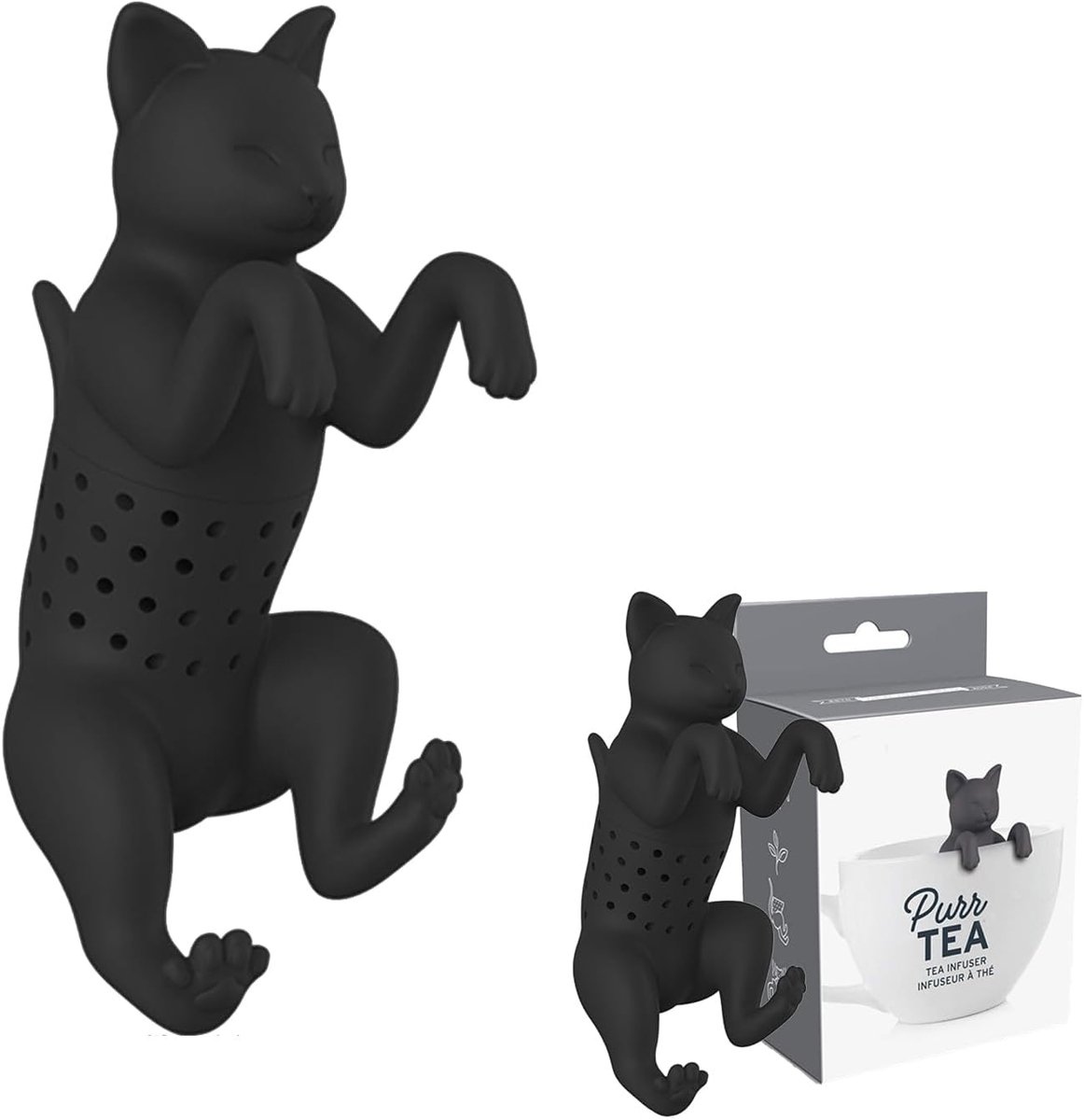 Theezzeef voor theepot - 2 stuks - Katvormige thee-accessoires - Perfect voor losse thee. - ShopVlot