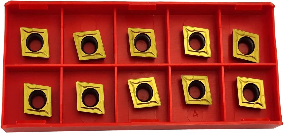 CNC carbide inserts 10pcs - CCMT09T304 maat - hoge kwaliteit - perfect voor staalbewerking - ShopVlot