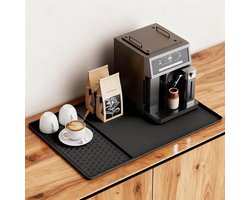 Siliconen Koffiemaker Drainer Mat en Tamper Mat, 60 x 40 cm, Keukenaccessoires voor Koffie, Droogmat voor Bekers en Borden, Duurzaam en Antislip