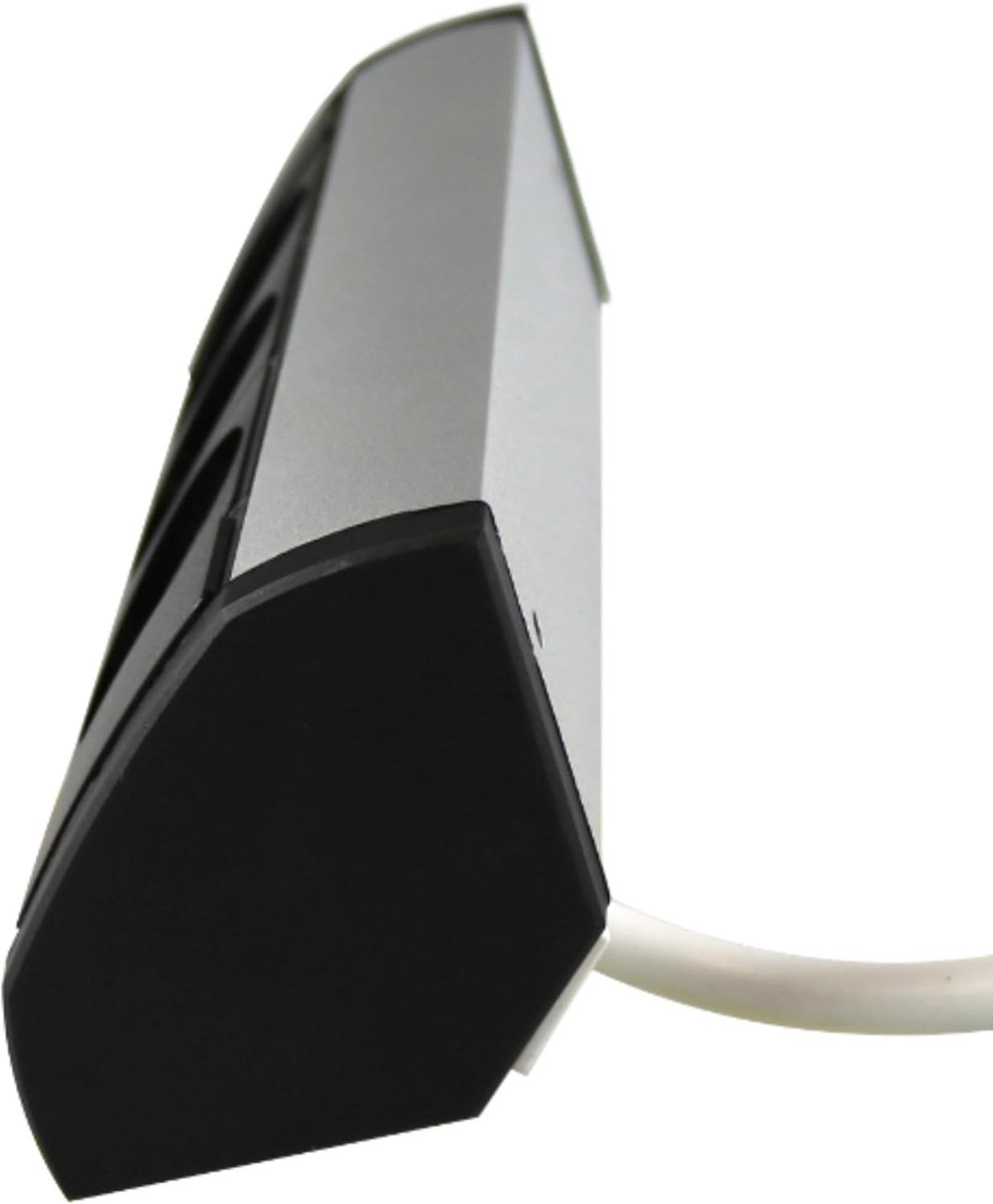 Hoekstopcontact 3-voudig - Aluminium behuizing - 100 cm kabel - Perfect voor meubelrand - ShopVlot