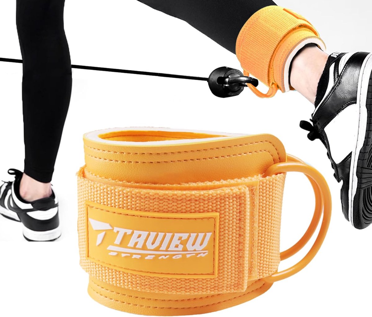 TAVIEW Anklets, Cable Machine Attachment for Gym, Kickback Ankle Straps with Cable, Padded Ankle Cuffs for Glute Mass - ShopVlot