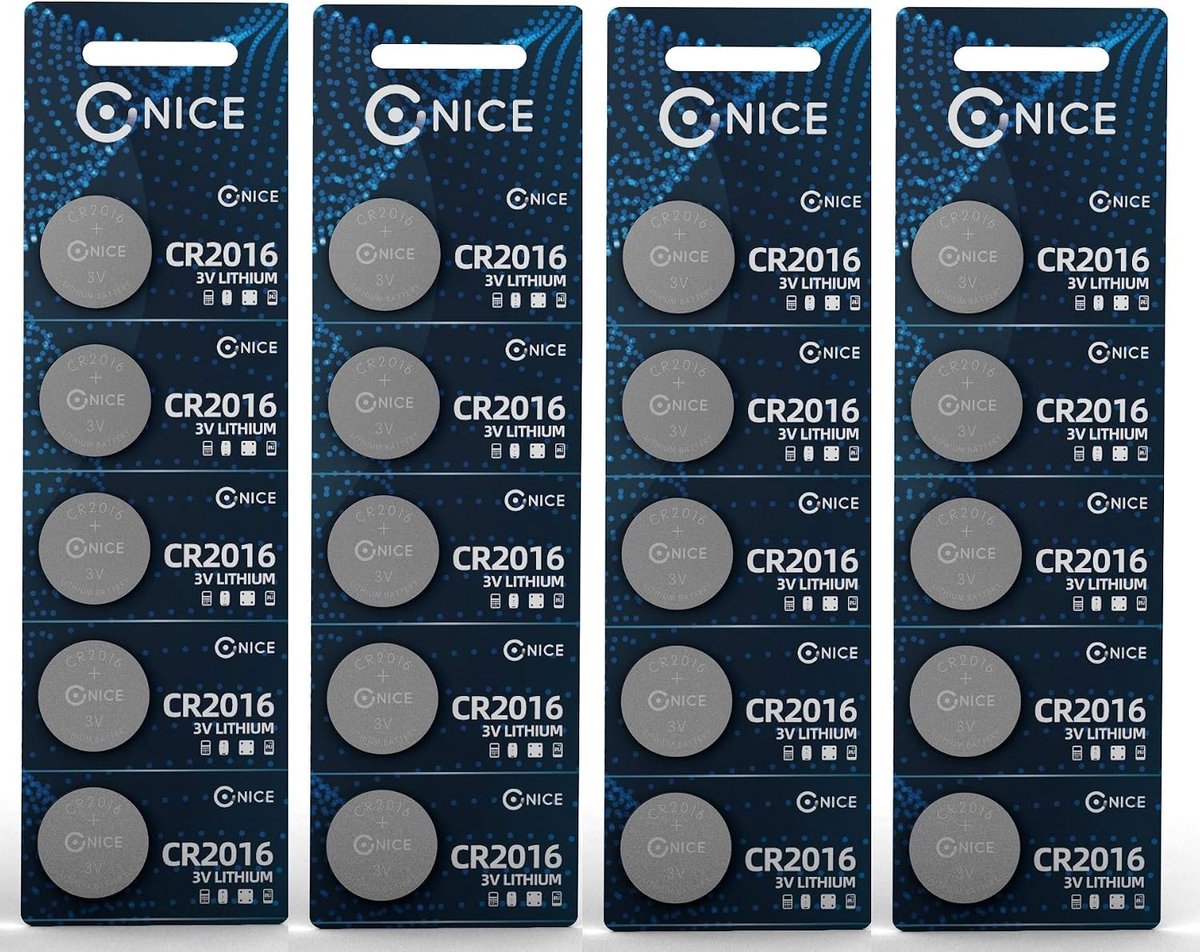 Nice Power TM button cells 3 V lithium battery BR2025 DL2025 BR2032 DL2032 BR2016 DL2016 (20 pieces CR2016) - ShopVlot