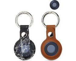 2-pack PU beschermhoes voor Motorola Moto Tag 2 Tracker, schokbestendig, krasbestendig softcover, zwart-bruin - ShopVlot