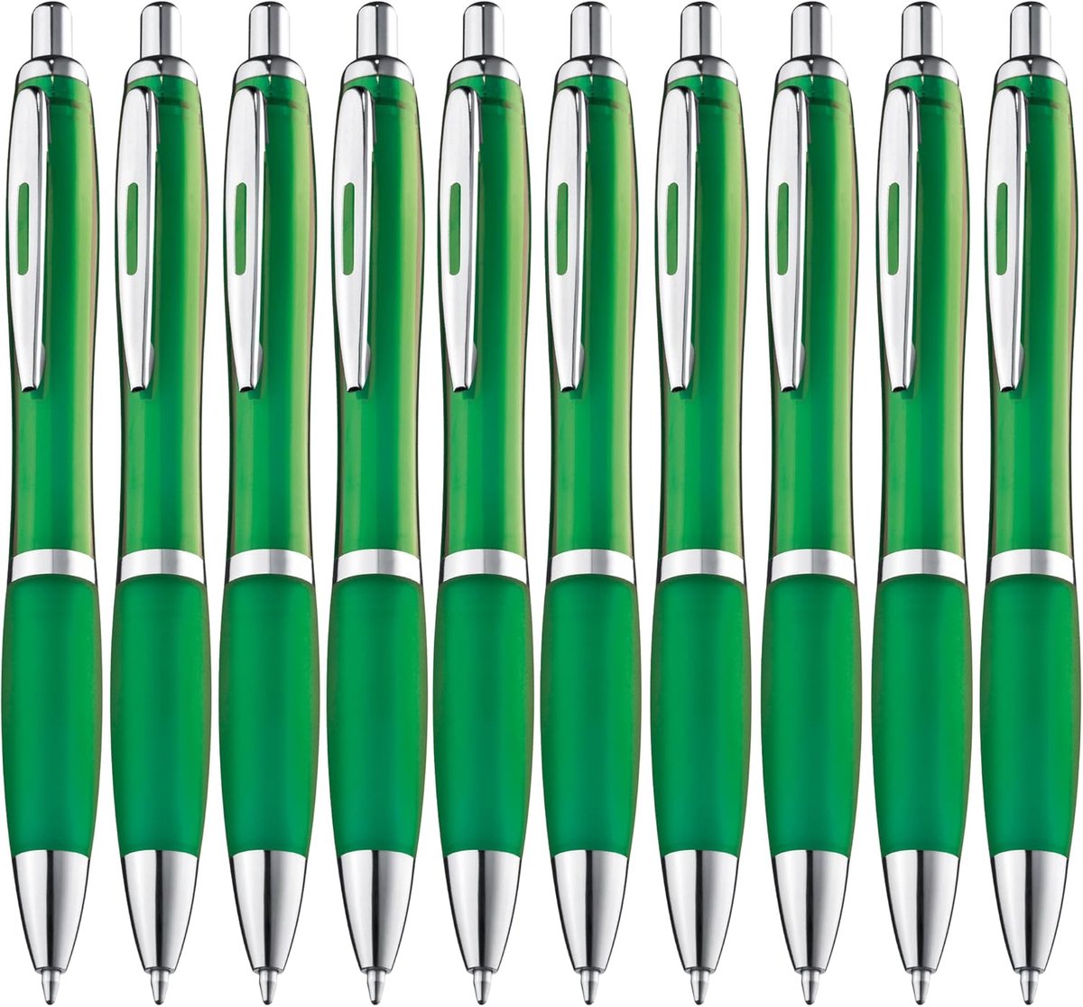 Ergonomic Ballpoint Pen, Premium Set, Non-Slip Pen for Easy and Soft Writing, Blue Writing Ballpoint Pen, Green - ShopVlot