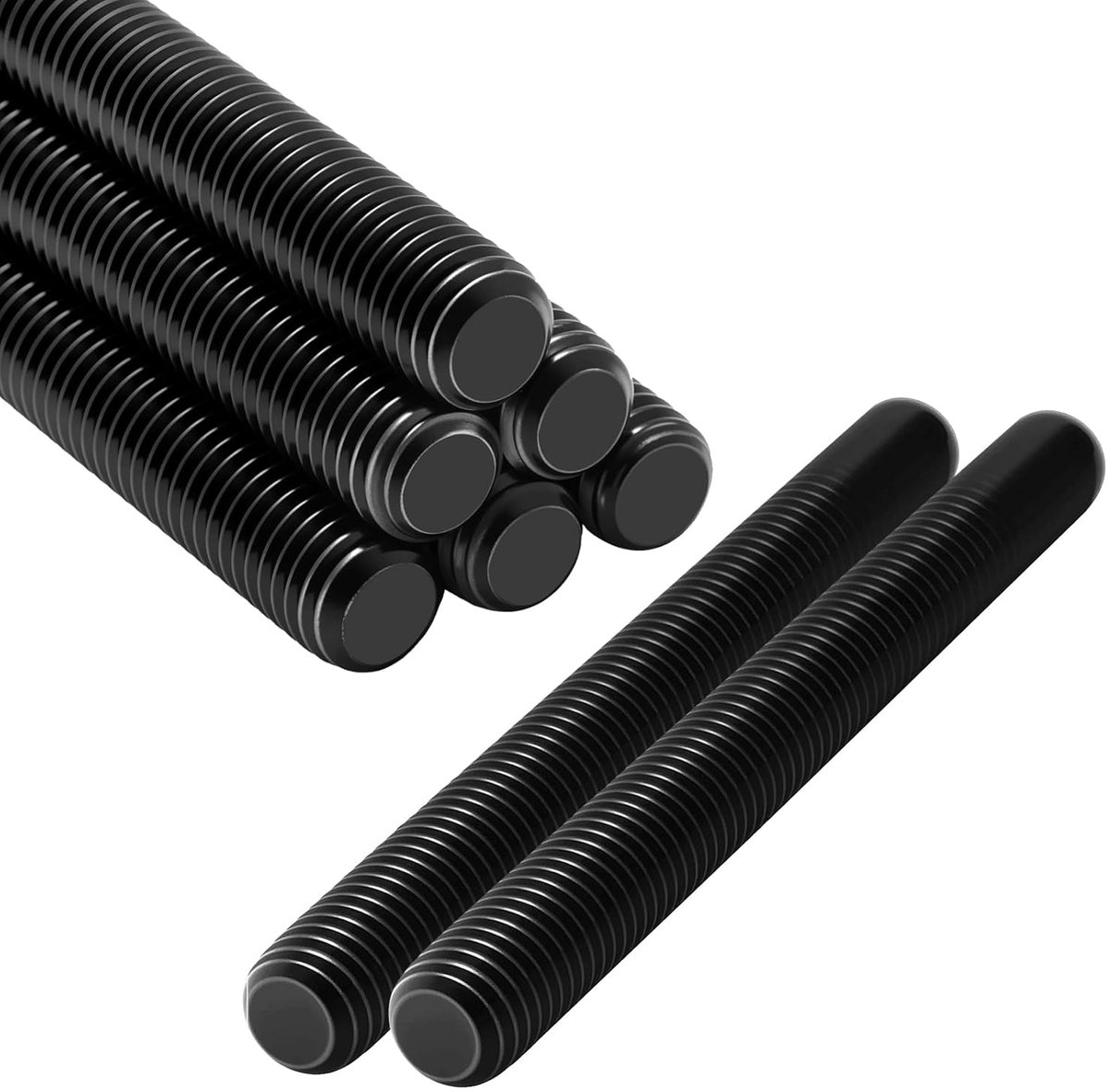 Draadstaaf M6 x 100 mm - Roestvrij staal A2 V2A - Zwart - Voor meubelconstructie - ShopVlot