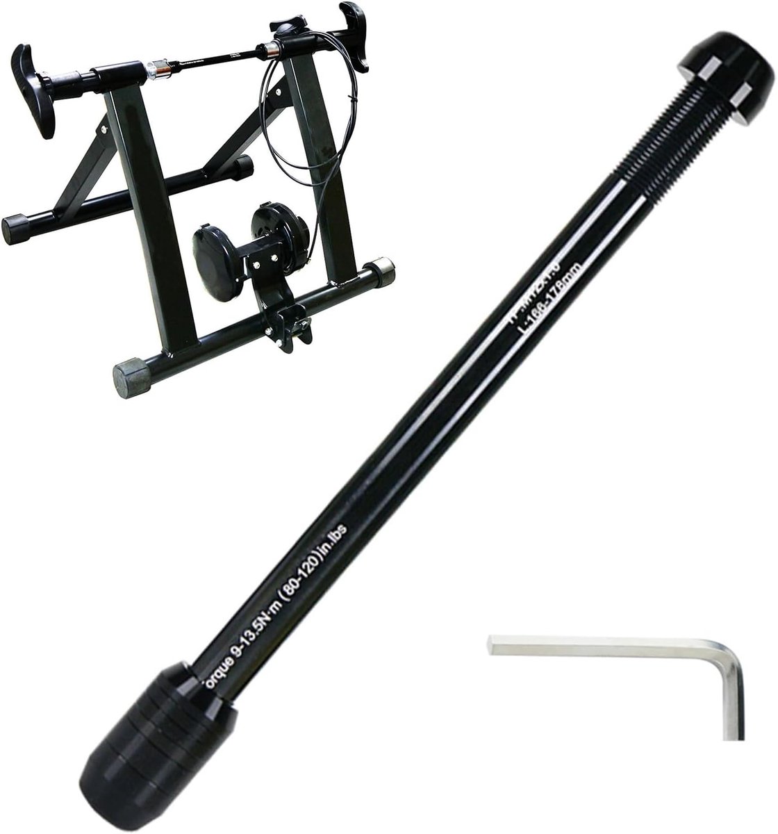 Steekas fietsaanhanger, M12 x p1.0, 200 mm lang, voor een buitendiameter van het frame van 166-178 mm - ShopVlot