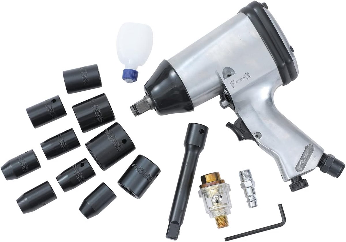 ORAZIO Compressed Air Impact Nut Set 1/2 Inch Robust Garage Car Truck Tyres Distance Installation Pneumatic Tools - ShopVlot