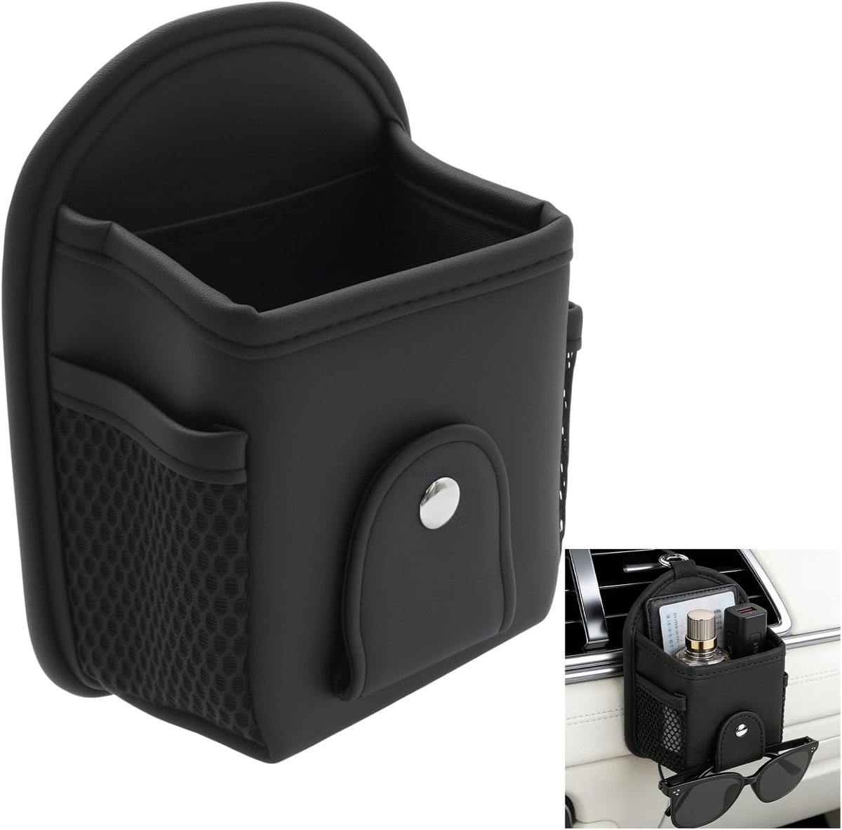 Luchtuitlaat organizer voor de auto, universele opbergtas voor zonnebrillen, mobiele telefoons, sleutels en kleine - ShopVlot