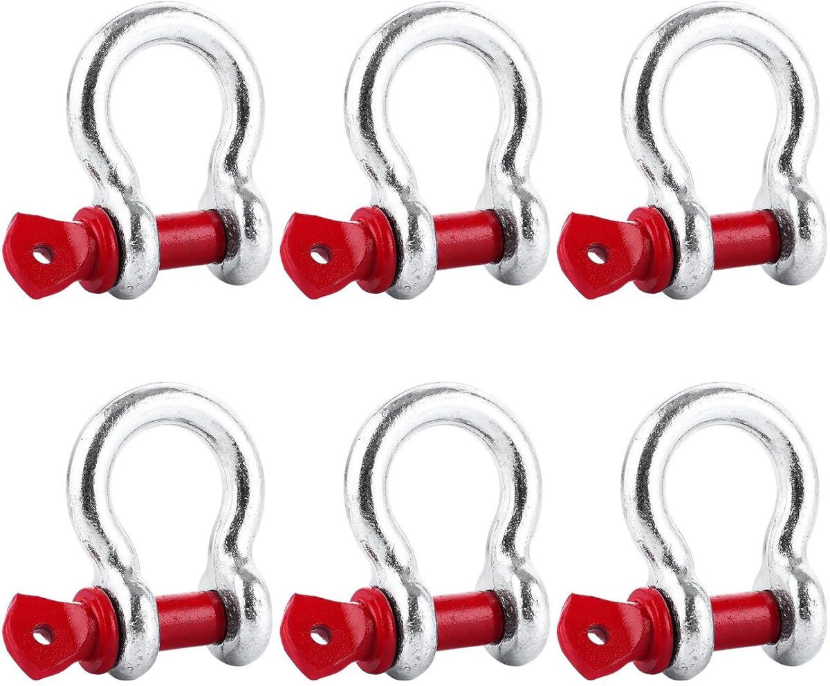 6 stuks schakels van roestvrij staal, 2T zeer sterk staal, thermisch verzinkt, lastschade - ShopVlot