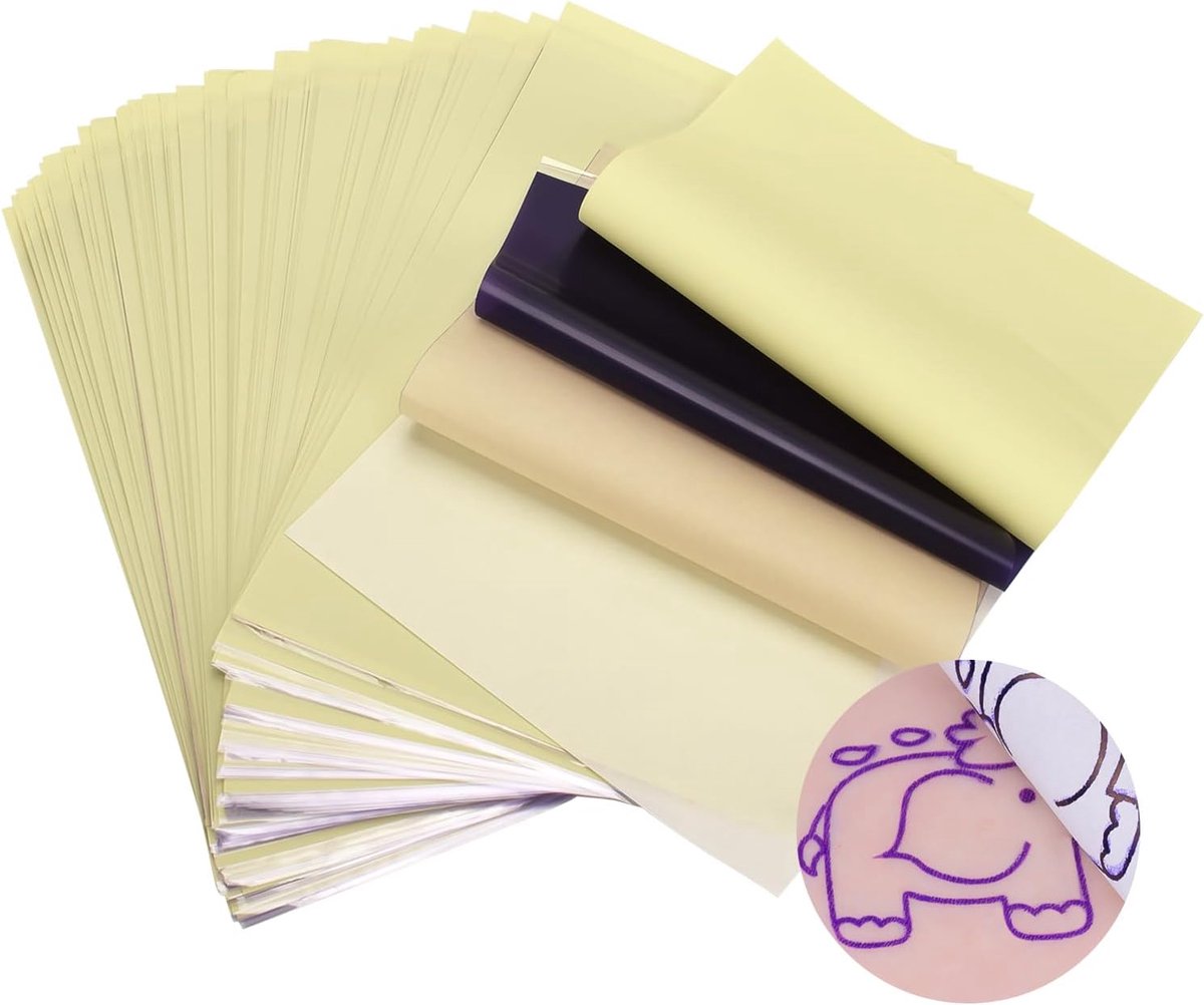 ATOMUS 100 Sheets Tattoo Transfer Paper Carbon Thermal Tracing Carbon Template Paper Transfer Copy Paper A4 Size for - ShopVlot
