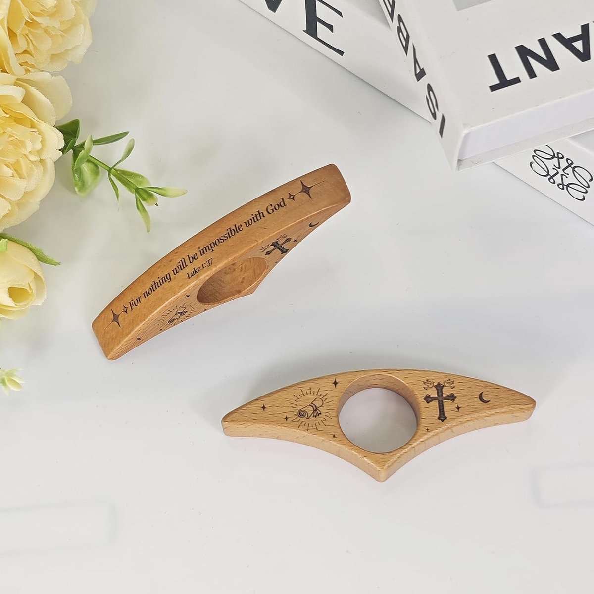 Paginahouder duim van walnoot, bladwijzer, hout, boekaccessoires, cadeau leesmatten voor lezers, Thumb Page houder - ShopVlot