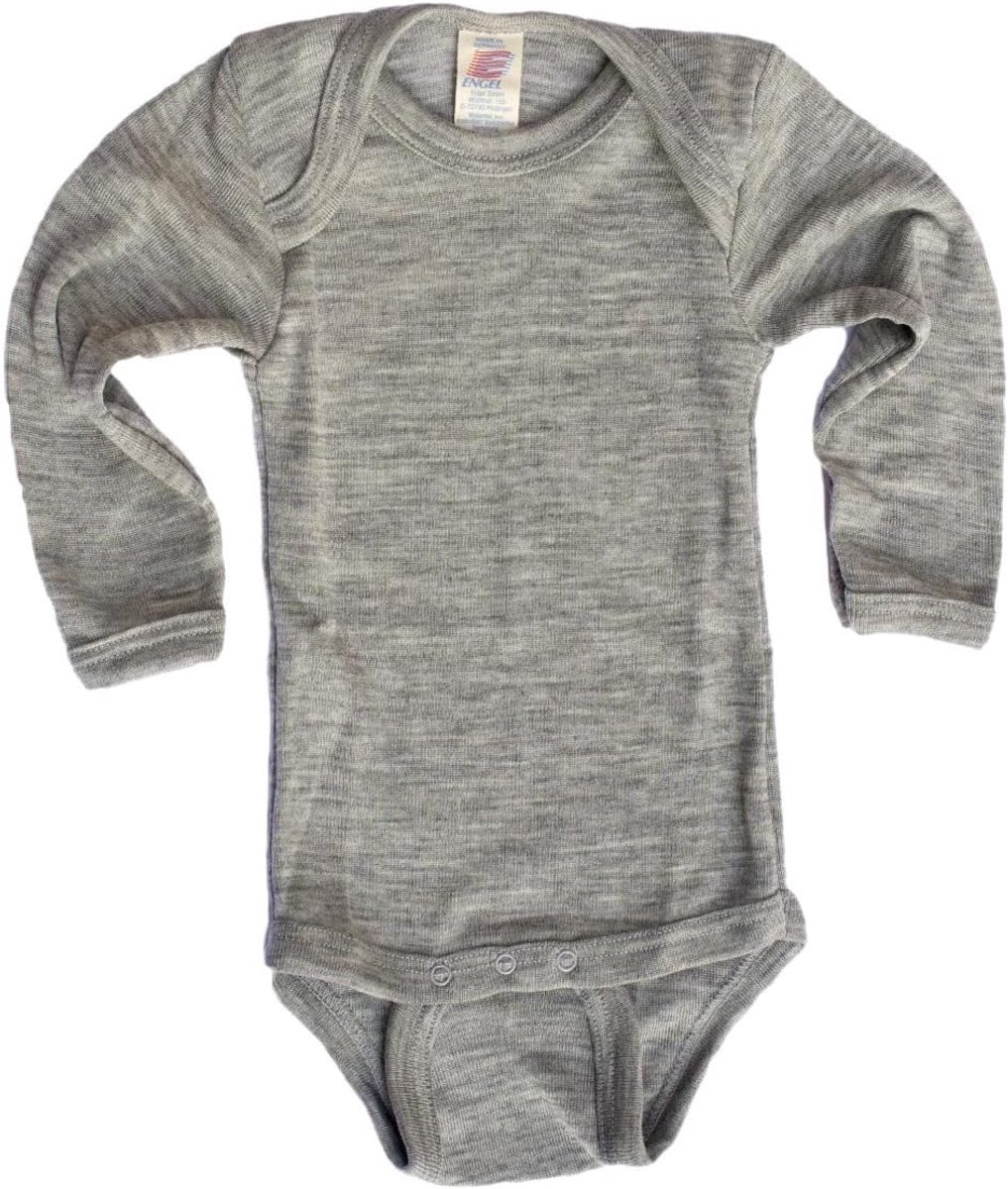 Baby bodysuit 0-3 maanden - wolzijde - lichtgrijs - comfortabel en ademend - ShopVlot
