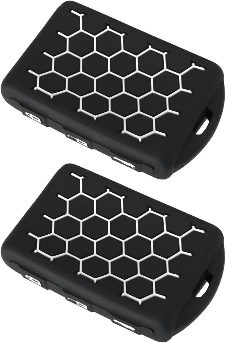 Autosleutelhoes 2 stuks - Zwart/Wit - Bescherming tegen krassen en stof - Compatible met Volvo - ShopVlot