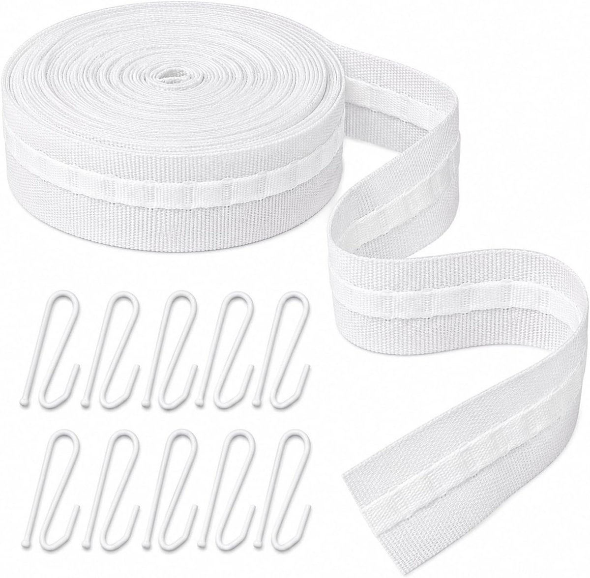 Gordijnband 30 m - 2,5 cm breed - polyester - voor creatieve gordijnen - ShopVlot