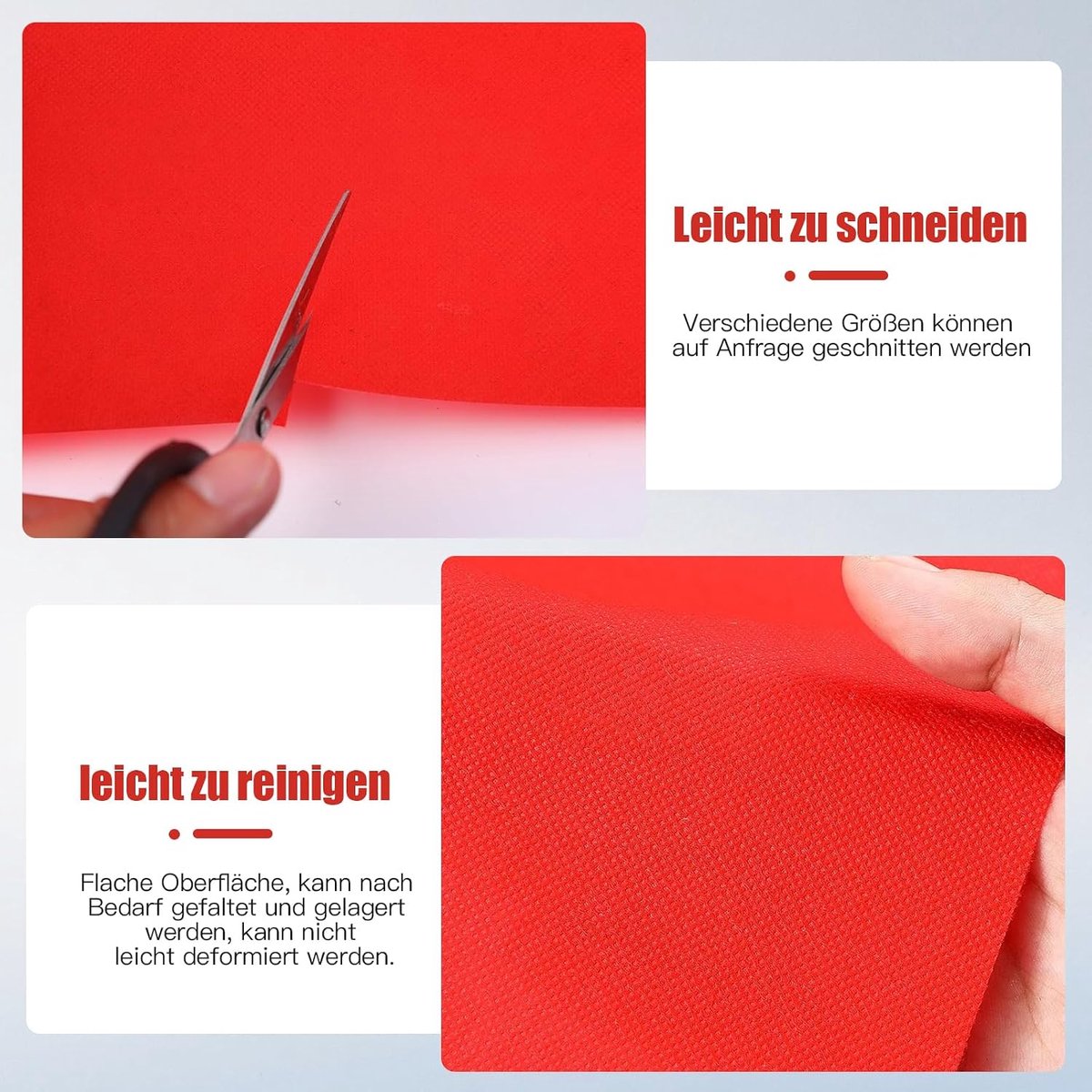 Rode loper 1m x 5m - met dubbelzijdige tape - antislip - perfect voor bruiloften - ShopVlot