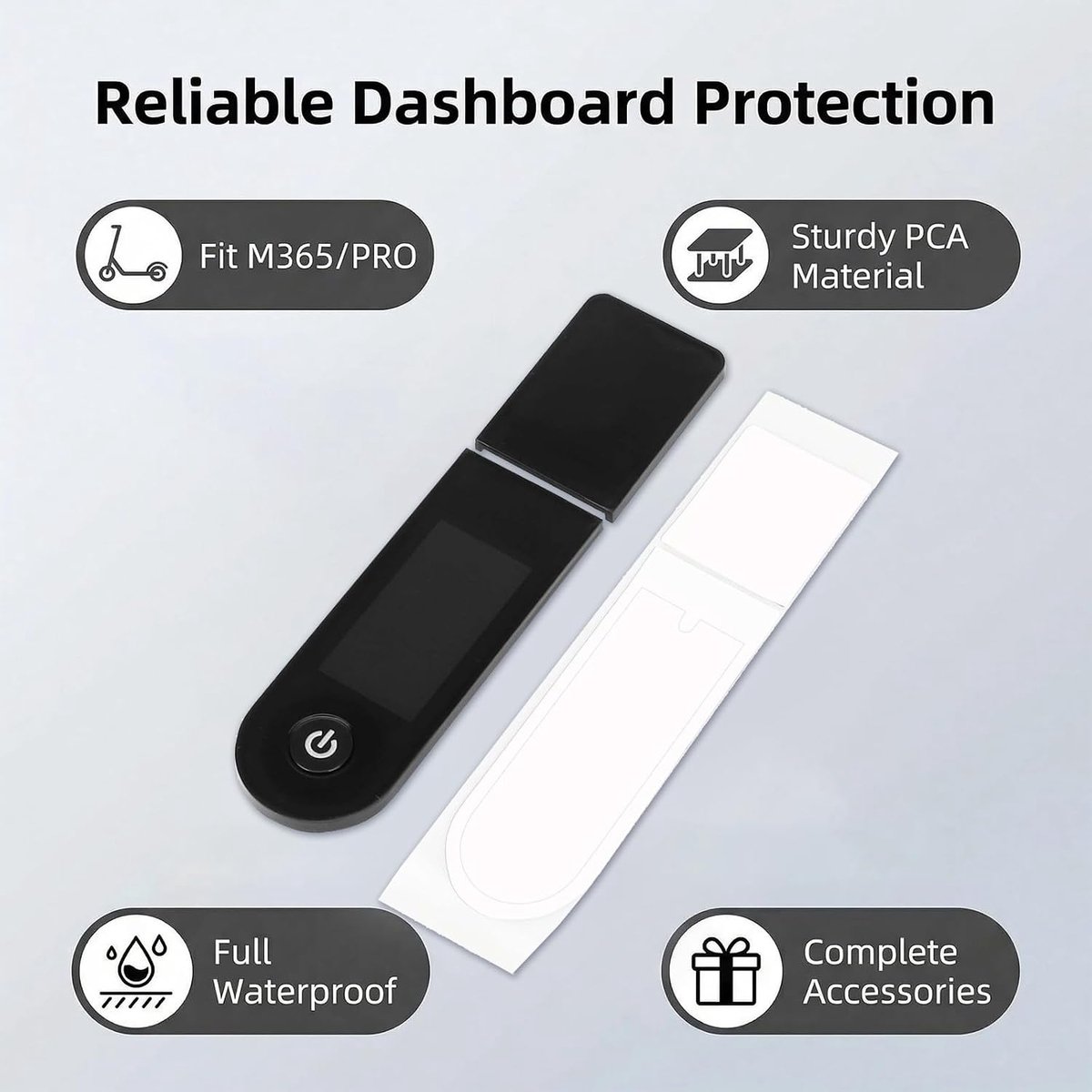 Scooterdashboardhoes voor Xiaomi M365 1S Essential – robuuste bescherming, eenvoudige installatie, compatibel - ShopVlot