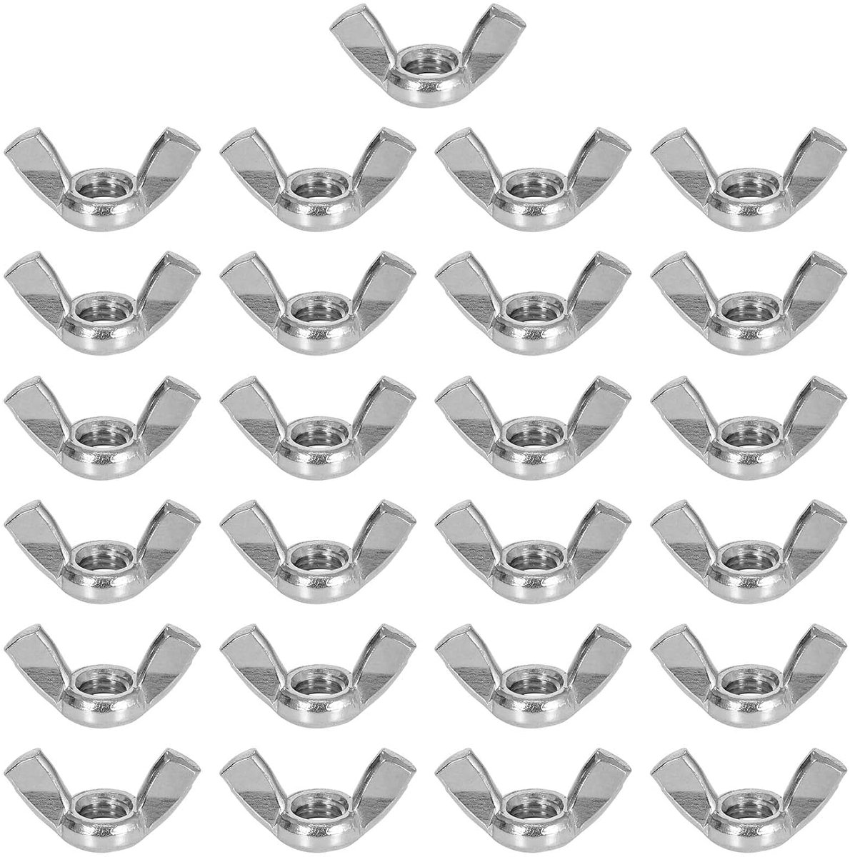 Wing Nuts Stainless Steel Wing Nuts Set of 25 for Universal Use Heavy Duty Certified Standard Wing Nut for - ShopVlot