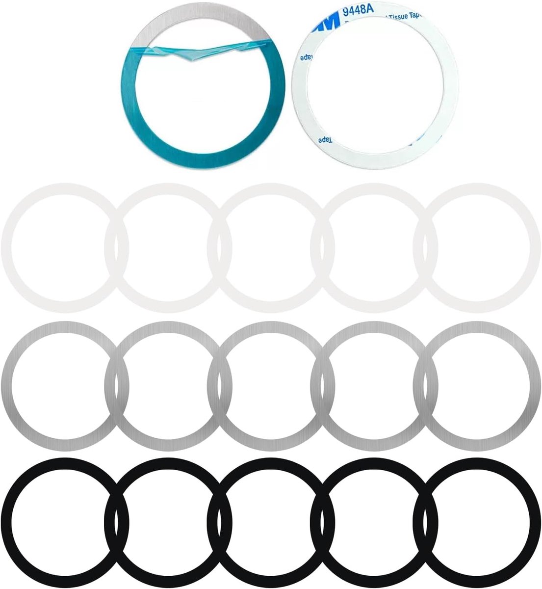15St Metalen Magnetische Ringen Sterke Magneten Zelfklevende Lijm Opslagbevestigingsgereedschap Geschikt Voor Mobiele - ShopVlot