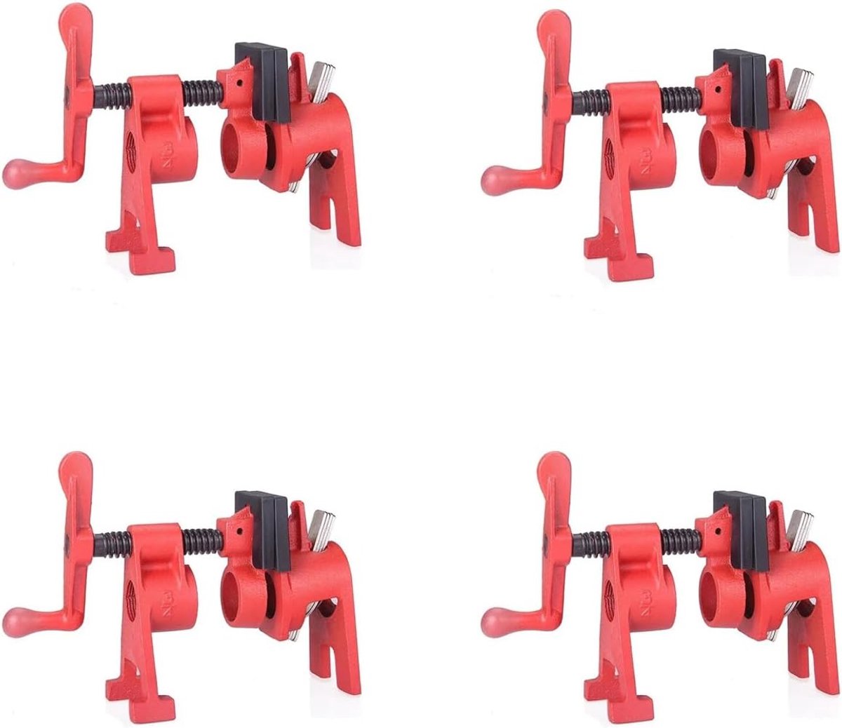 NEWFUN 4 stuks buisklemmen, 3/4 inch houten buisklemmen, schroefklem, set van houten klemmen, snelspanklemmen voor - ShopVlot