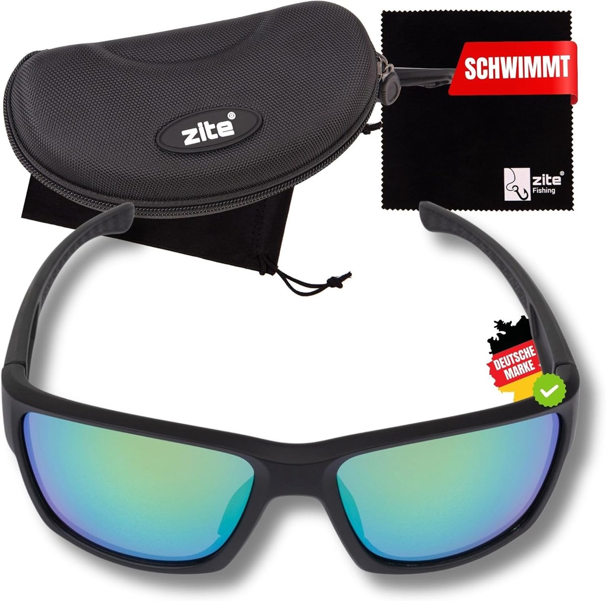 Zite Orus Polarization Glasses, Mirrored UV400 & Floating, Ultralight Fishing Glasses with Hard Case and Bag - ShopVlot