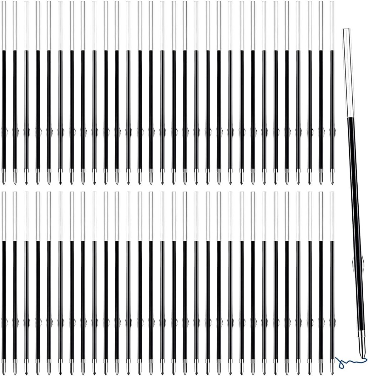 Refill Montblanc Ballpoint Refill, Pack of 60, Blue Nib, 1 mm, Length 107 mm, Retractable Refills, Plastic Refill for - ShopVlot