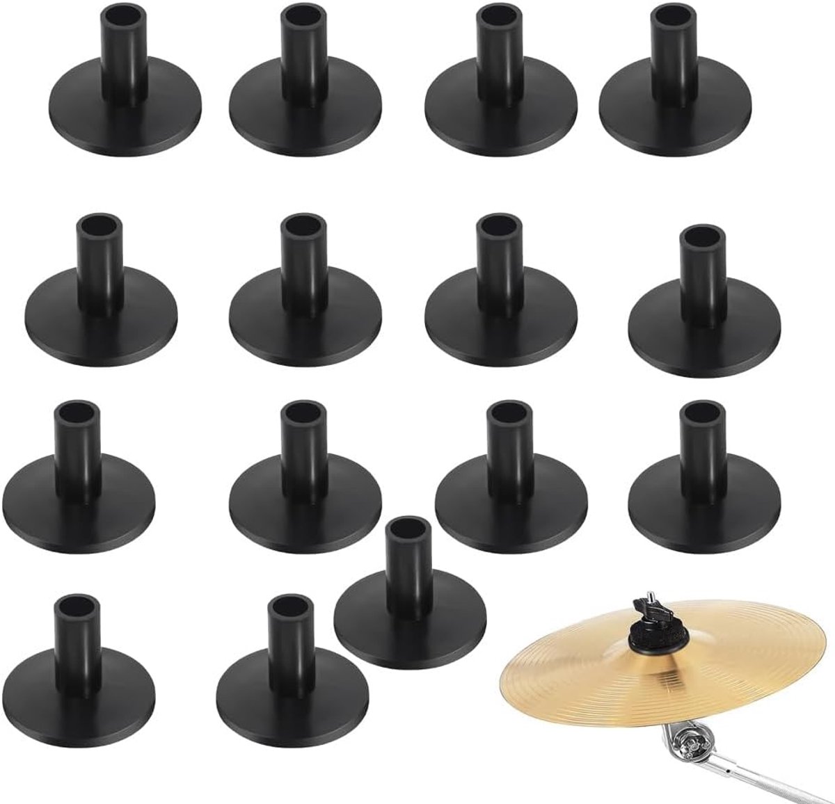 Cymbal stand hoezen 20 stuks - plastic - voor optimale geluidservaring - bescherm en stabiliseer cymbals - ShopVlot